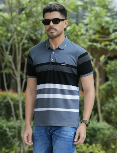 Stripe Polo T-Shirt